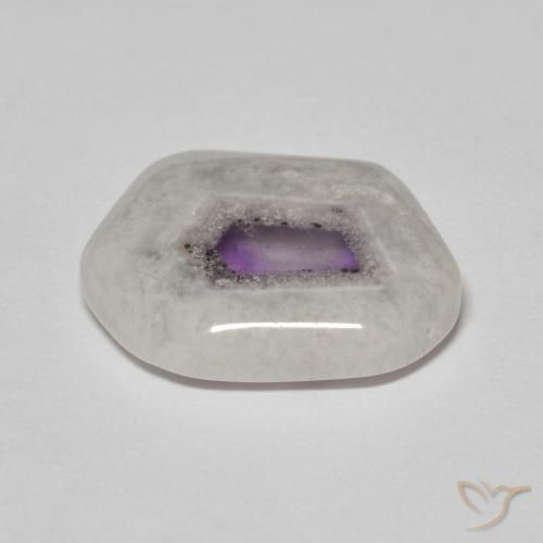 Tranche de géode d'améthyste Multicolore naturelle Fantaisie, 9.26 ct, Transparent