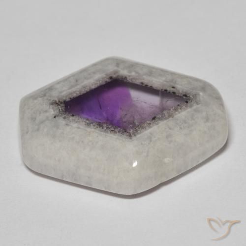 Tranche de géode d'améthyste Multicolore naturelle Fantaisie, 20.50 ct, Transparent