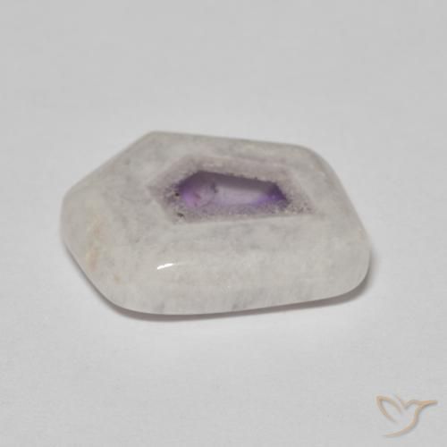 Tranche de géode d'améthyste Multicolore naturelle Fantaisie, 8.08 ct, Transparent