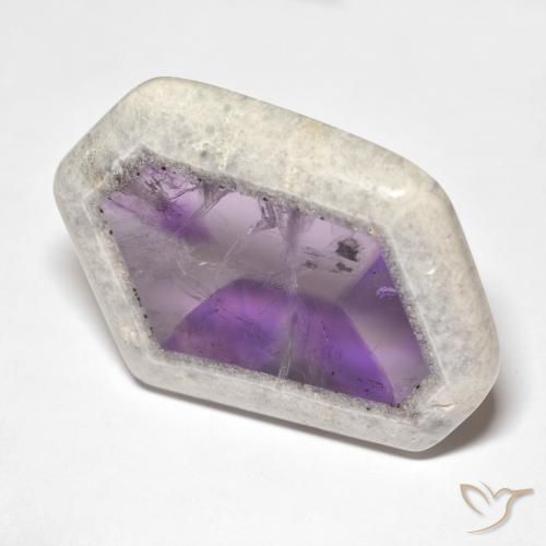 59.01ct Naturel Multicolore Tranche de géode d'améthyste, Fantaisie, Transparent