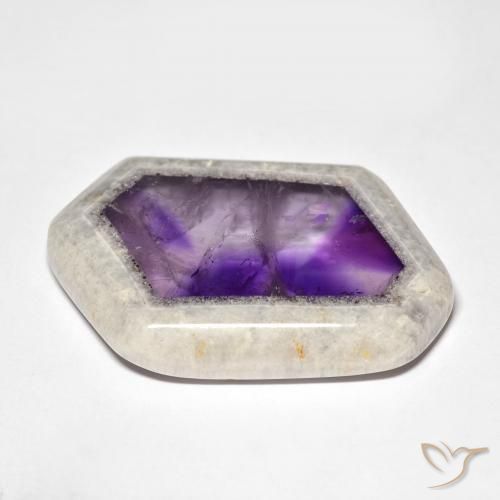 Tranche de géode d'améthyste Multicolore naturelle Fantaisie, 59.01 ct, Transparent