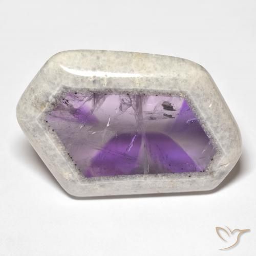 Tranche de géode d'améthyste Multicolore naturelle Fantaisie, 59.01 ct, Transparent