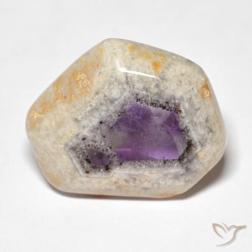 18.18ct Naturel Multicolore Tranche de géode d'améthyste, Fantaisie, Transparent