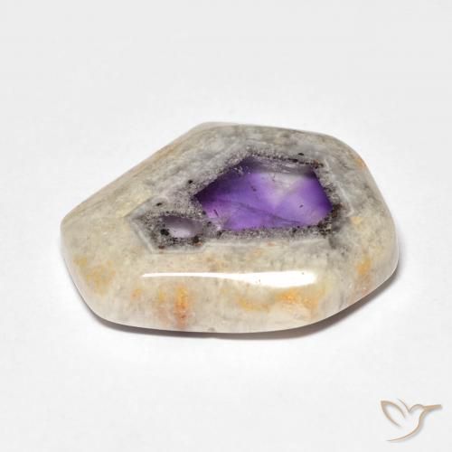 Tranche de géode d'améthyste Multicolore naturelle Fantaisie, 18.18 ct, Transparent