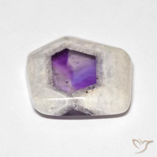 22.06ct Naturel Multicolore Tranche de géode d'améthyste, Fantaisie, Transparent