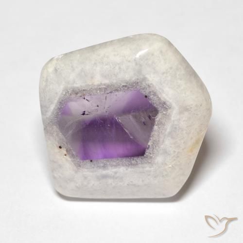 Tranche de géode d'améthyste Multicolore naturelle Fantaisie, 22.06 ct, Transparent