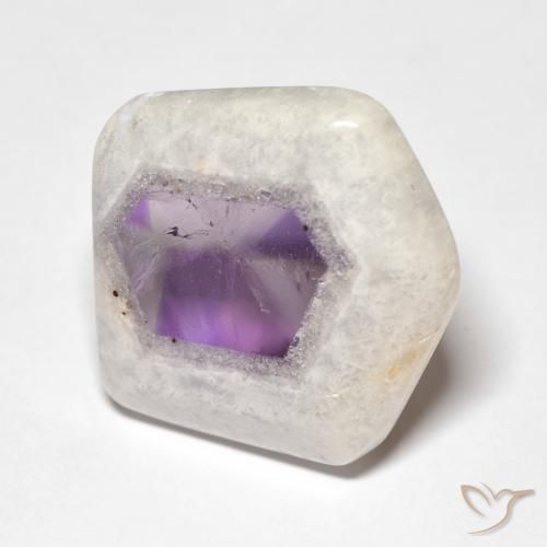 Tranche de géode d'améthyste Multicolore naturelle Fantaisie, 22.06 ct, Transparent