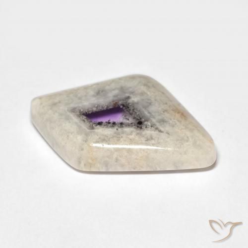 Tranche de géode d'améthyste Multicolore naturelle Fantaisie, 9.47 ct, Transparent