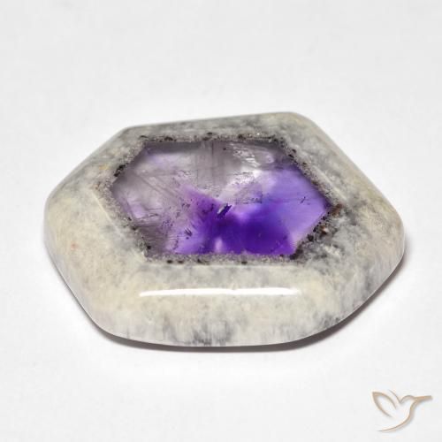 Tranche de géode d'améthyste Multicolore naturelle Fantaisie, 29.00 ct, Transparent