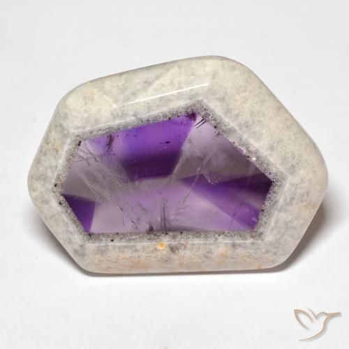 57.02ct Naturel Multicolore Tranche de géode d'améthyste, Fantaisie, Transparent