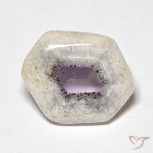 Tranche de géode d'améthyste multicolore naturelle forme fantaisie, 8,08 ct, transparent
