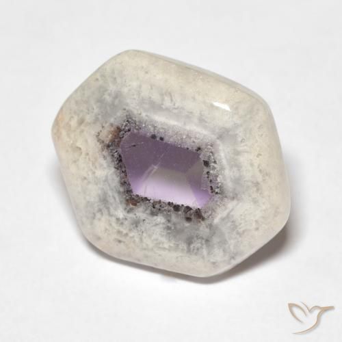 Tranche de géode d'améthyste multicolore naturelle forme fantaisie, 8,08 ct, transparent