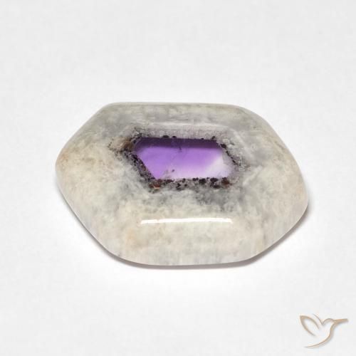 Tranche de géode d'améthyste multicolore naturelle forme fantaisie, 8,08 ct, transparent