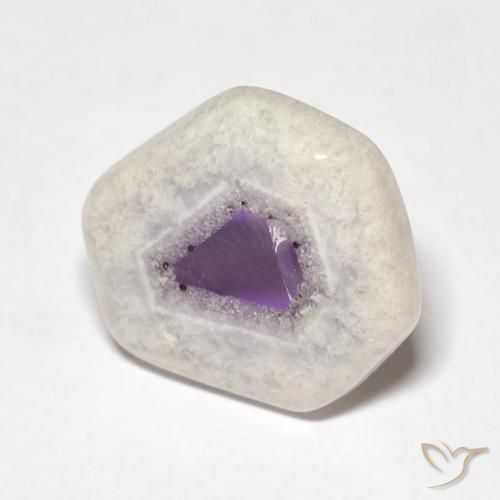 Tranche de géode d'améthyste Multicolore naturelle Fantaisie, 8.01 ct, Transparent