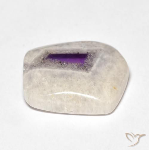 Tranche de géode d'améthyste Multicolore naturelle Fantaisie, 8.69 ct, Transparent