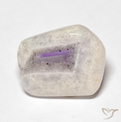 Tranche de géode d'améthyste Multicolore naturelle Fantaisie, 8.69 ct, Transparent