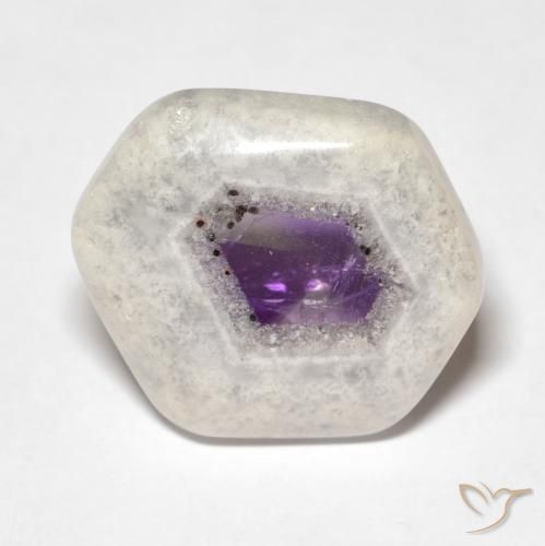 12.73ct Naturel Multicolore Tranche de géode d'améthyste, Fantaisie, Transparent