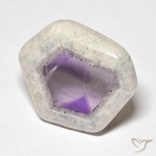 28.75ct Naturel Multicolore Tranche de géode d'améthyste, Fantaisie, Transparent