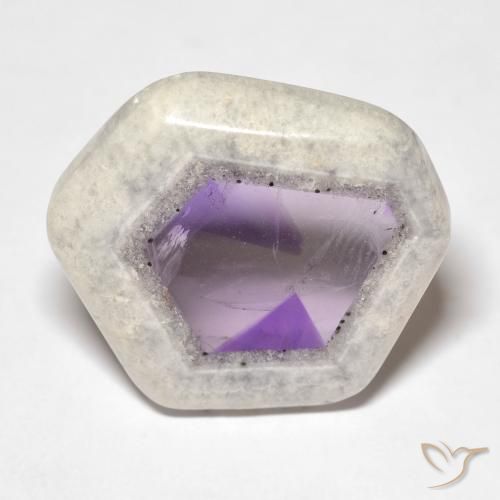 Tranche de géode d'améthyste Multicolore naturelle Fantaisie, 28.75 ct, Transparent