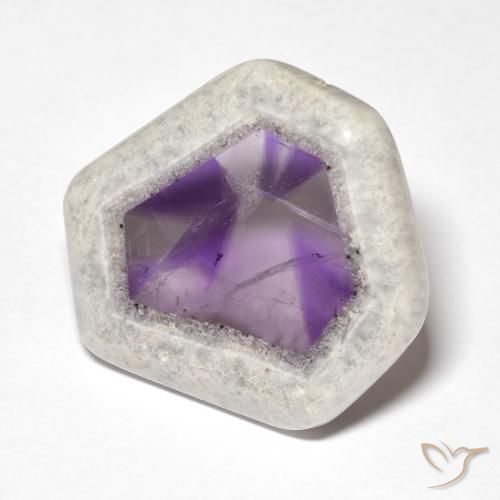 Tranche de géode d'améthyste multicolore naturelle forme fantaisie, 37,31 ct, transparent