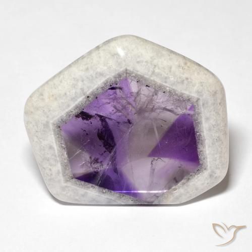 41.52ct Naturel Multicolore Tranche de géode d'améthyste, Fantaisie, Transparent
