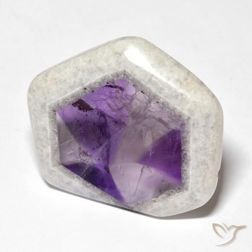 Tranche de géode d'améthyste Multicolore naturelle Fantaisie, 41.52 ct, Transparent