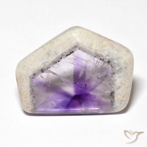 Tranche de géode d'améthyste Multicolore naturelle Fantaisie, 24.07 ct, Transparent