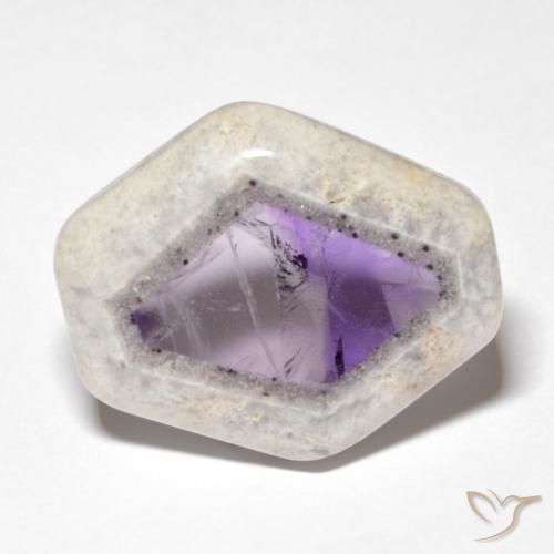 25.11ct Naturel Multicolore Tranche de géode d'améthyste, Fantaisie, Transparent