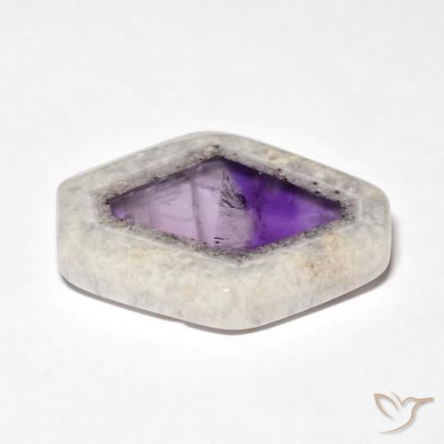 Tranche de géode d'améthyste Multicolore naturelle Fantaisie, 25.11 ct, Transparent