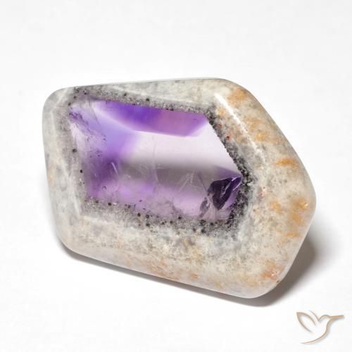 Tranche de géode d'améthyste Multicolore naturelle Fantaisie, 27.23 ct, Transparent