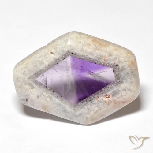Tranche de géode d'améthyste multicolore naturelle forme fantaisie, 31,11 ct, transparent