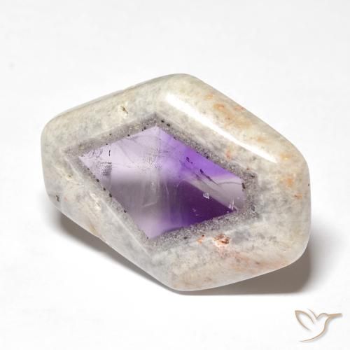 Tranche de géode d'améthyste multicolore naturelle forme fantaisie, 31,11 ct, transparent