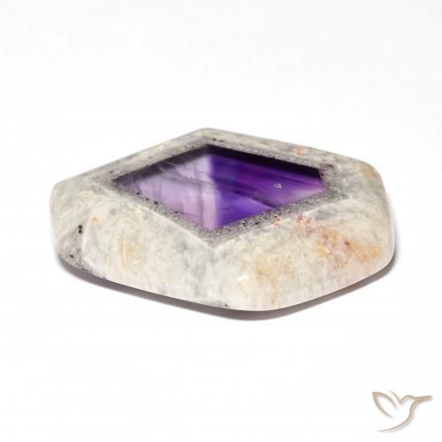 Tranche de géode d'améthyste multicolore naturelle forme fantaisie, 31,11 ct, transparent