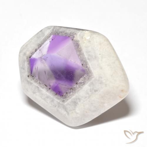 Tranche de géode d'améthyste Multicolore naturelle Fantaisie, 28.71 ct, Transparent