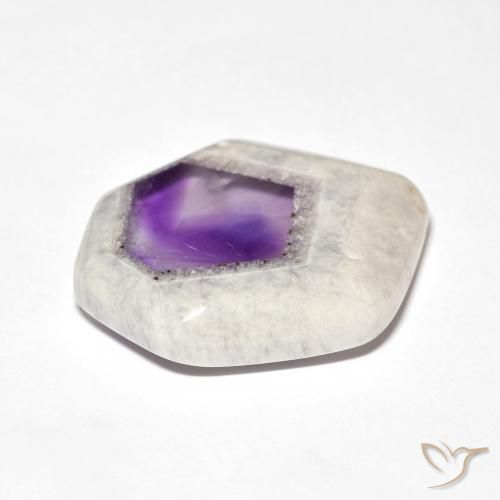 Tranche de géode d'améthyste Multicolore naturelle Fantaisie, 28.71 ct, Transparent