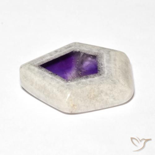 Tranche de géode d'améthyste Multicolore naturelle Fantaisie, 29.20 ct, Transparent