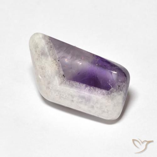9.76ct Naturel Multicolore Tranche de géode d'améthyste, Fantaisie, Transparent
