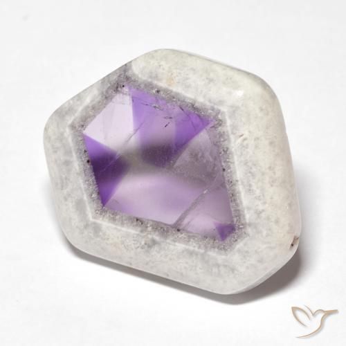 23.22ct Naturel Multicolore Tranche de géode d'améthyste, Fantaisie, Transparent