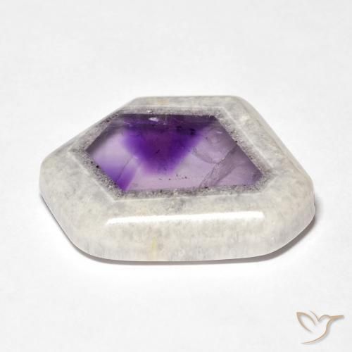 Tranche de géode d'améthyste Multicolore naturelle Fantaisie, 23.22 ct, Transparent