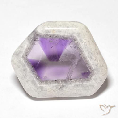 Tranche de géode d'améthyste Multicolore naturelle Fantaisie, 23.22 ct, Transparent