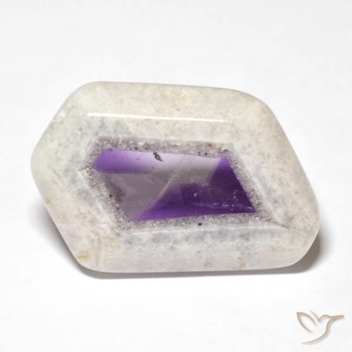 28.73ct Naturel Multicolore Tranche de géode d'améthyste, Fantaisie, Transparent