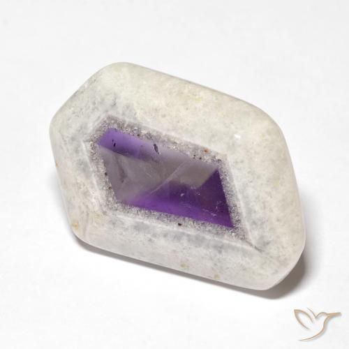 Tranche de géode d'améthyste Multicolore naturelle Fantaisie, 28.73 ct, Transparent