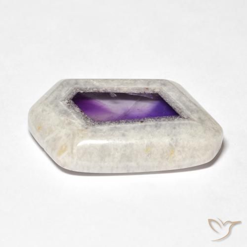 Tranche de géode d'améthyste Multicolore naturelle Fantaisie, 28.73 ct, Transparent