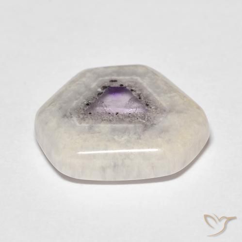 Tranche de géode d'améthyste Multicolore naturelle Fantaisie, 6.24 ct, Transparent