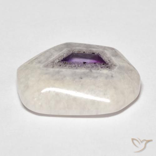 Tranche de géode d'améthyste Multicolore naturelle Fantaisie, 9.16 ct, Transparent