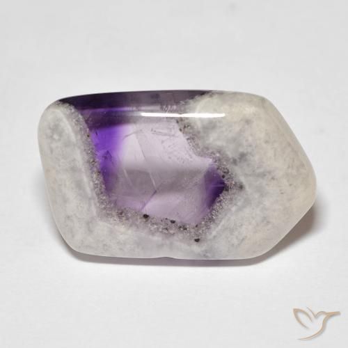 13.50ct Naturel Multicolore Tranche de géode d'améthyste, Fantaisie, Transparent