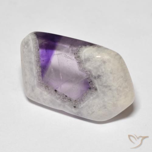 Tranche de géode d'améthyste Multicolore naturelle Fantaisie, 13.50 ct, Transparent