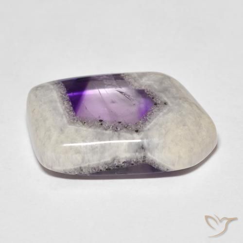 Tranche de géode d'améthyste Multicolore naturelle Fantaisie, 13.50 ct, Transparent