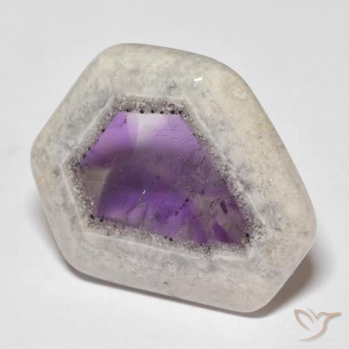 Tranche de géode d'améthyste multicolore naturelle forme fantaisie, 29,35 ct, transparent