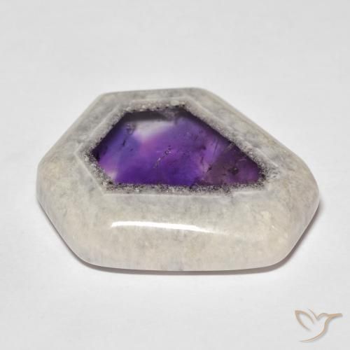 Tranche de géode d'améthyste multicolore naturelle forme fantaisie, 29,35 ct, transparent